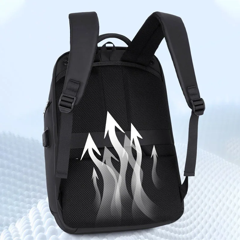 Multi functional Business Bag Waterproof Lockable Anti-theft Breathable Backpack USB Charging Large Capacity Travel Bag