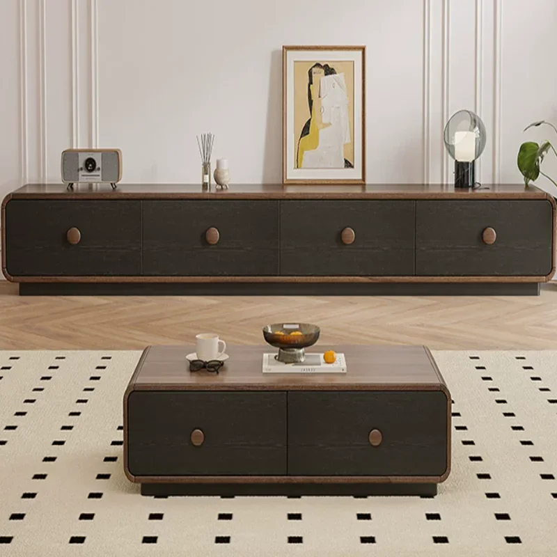 Vintage Luxury Tv Cabinet Multifunction Storage Drawer Wood Tv Cabinet Design Mid Century Muebles Salon Furniture For Home