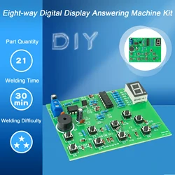 Eight-channel digital display answering machine kit DIY welding kit suitable for welding practice electronic skills competition