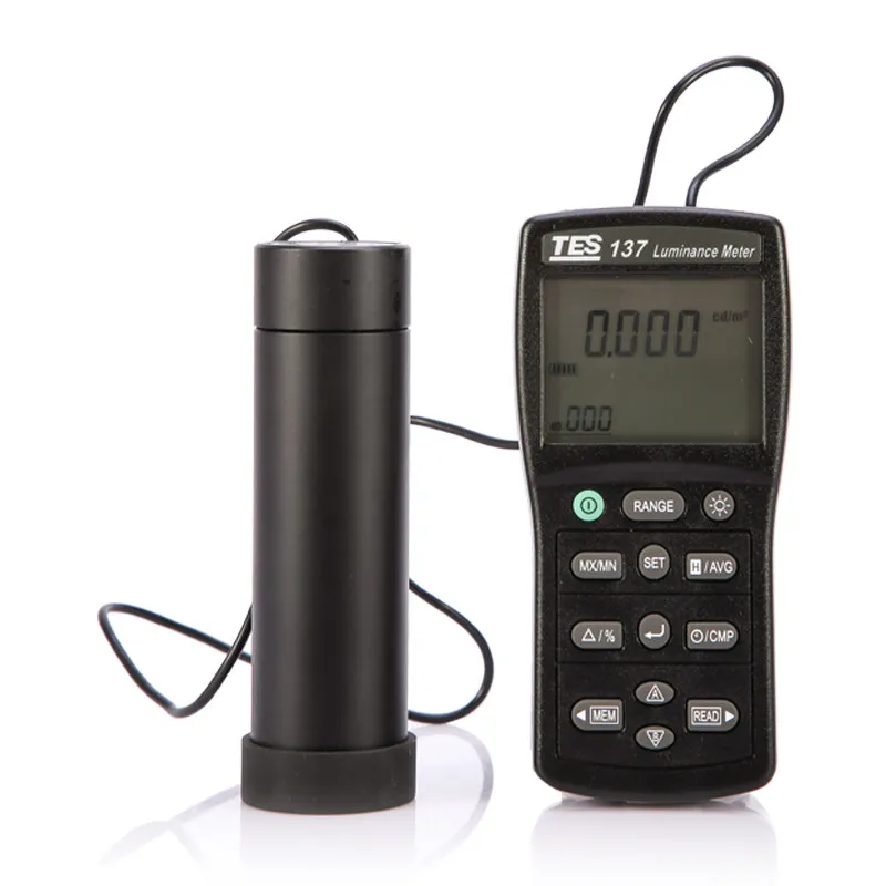 TES-137 Luminance Meter Dual Display 4-digit LCD Lux Meter TES137 Light Meter Lightness Tester Screen Brightness