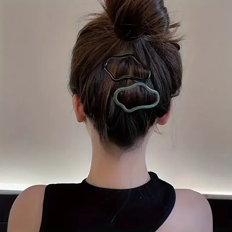 여성용 금속 구름 헤어 클립, 여아용 미끄럼 방지 멀티 컬러 소형 금속 헤어 클립, 여성용 헤어 액세서리, 5 개