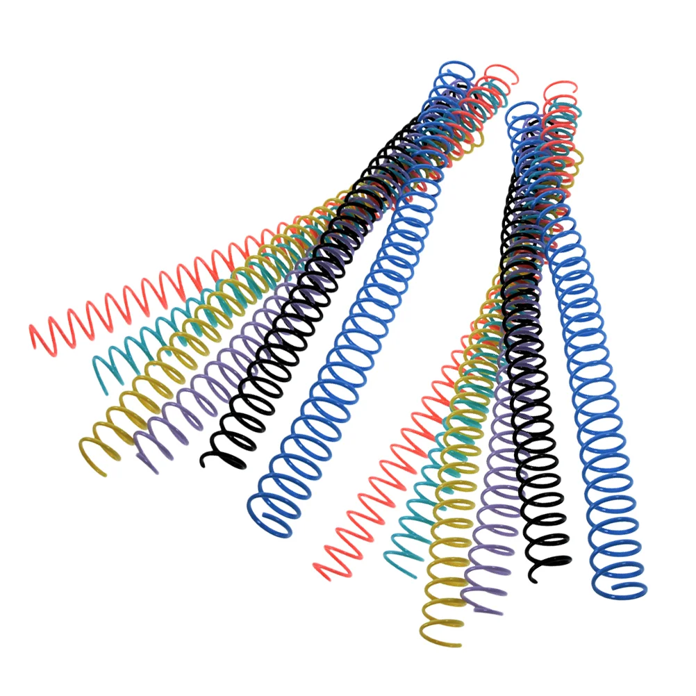 12pcs Coil Loose Leaf Cuttable Binder Rings Colored Notepad Binding Coils Spiral Notebook Plastic Widely Applied