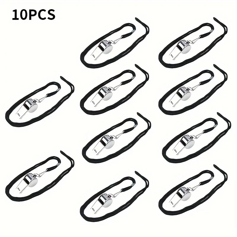 

1/10Pcs Stainless Steel Metal Whistles, Professional Football Basketball Sports Referee Training Whistle