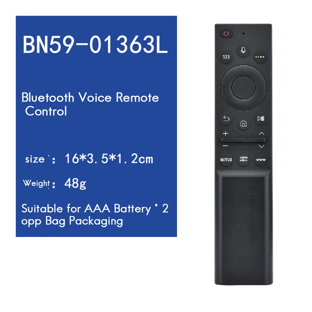 BFYL-BN59-01363L Remote Control for Samsung QLED Series BN59-01363C UA75AU8000 Bluetooth Voice TV Remote Control Replacement