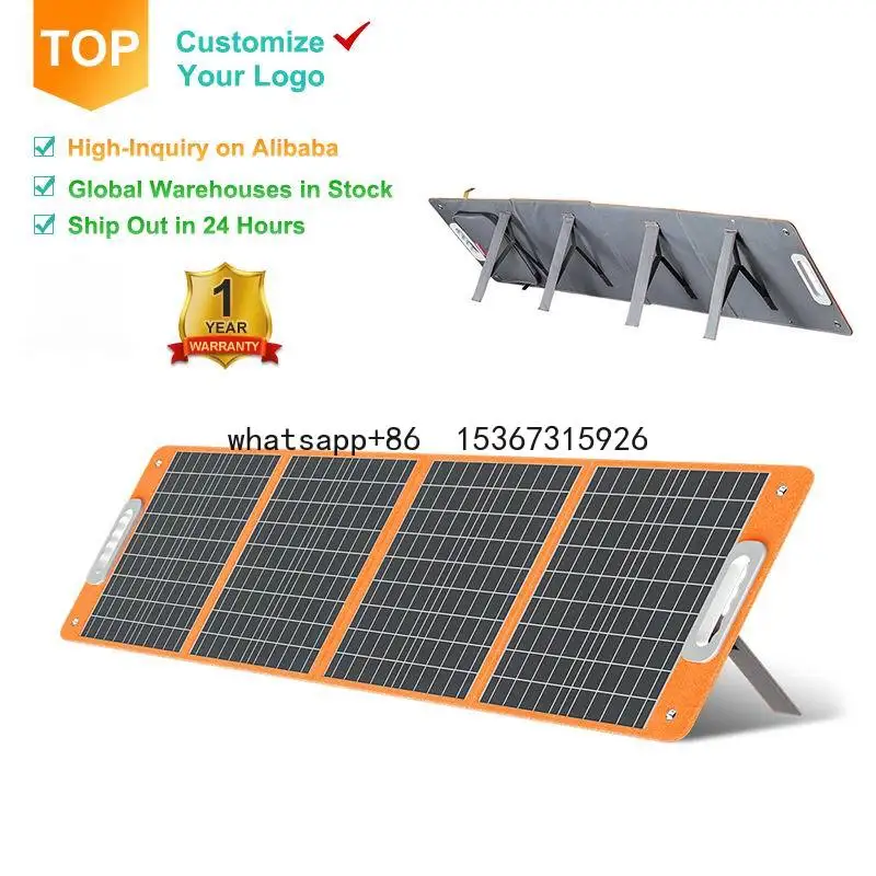 100W power Banks Battery USB Light System 110V 220V Fabric Folded Folding Foldable  Charger Portable Solar Panel for Camping