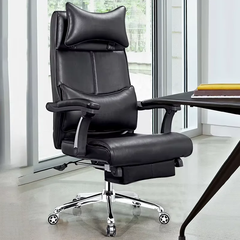 Italian Leather Office Chair Rotating Gaming Designer Computer Office Chair Nordic Luxury Cadeiras De Escritorio Furniture
