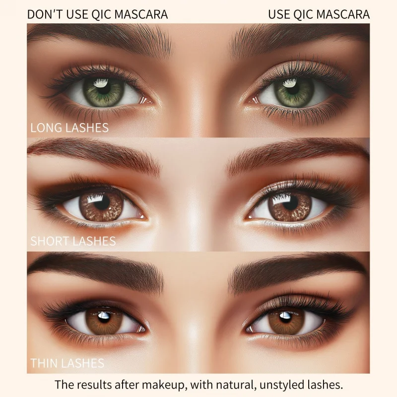 2025Neues ProduktQICHHigh Heels Mascara 3DWaterproof Not Smudge Thick Curl Natural Long Makeup