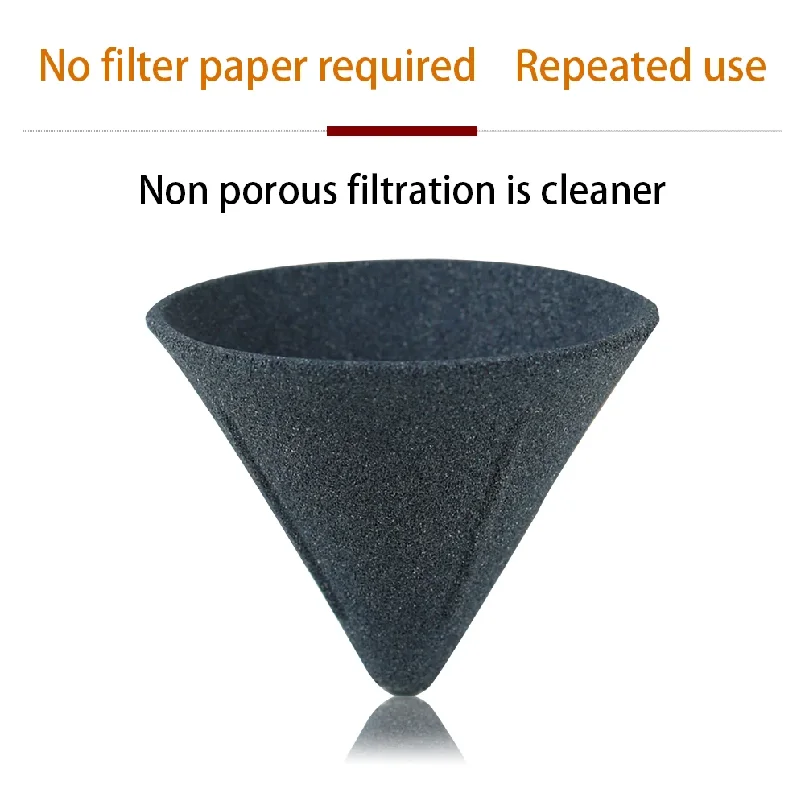 1pc microporous ceramic coffee filter, handmade coffee drip cup, no need for filter paper, reusable suitable for tea and coffee