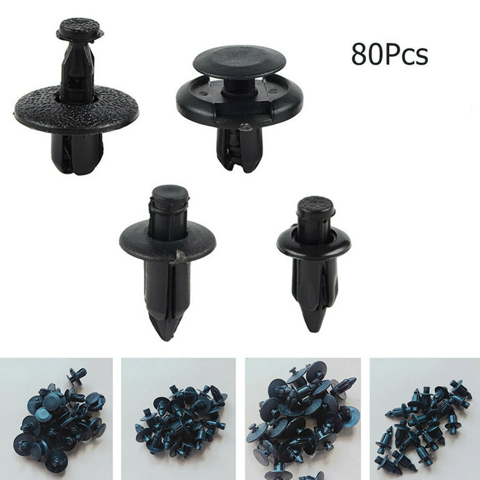 

80PCS Nylon Fairing Bolt Push Pry Rivets Pin Kit for Motorcycle ATV Bodywork Installation And Removal Tool Set Car Accessories