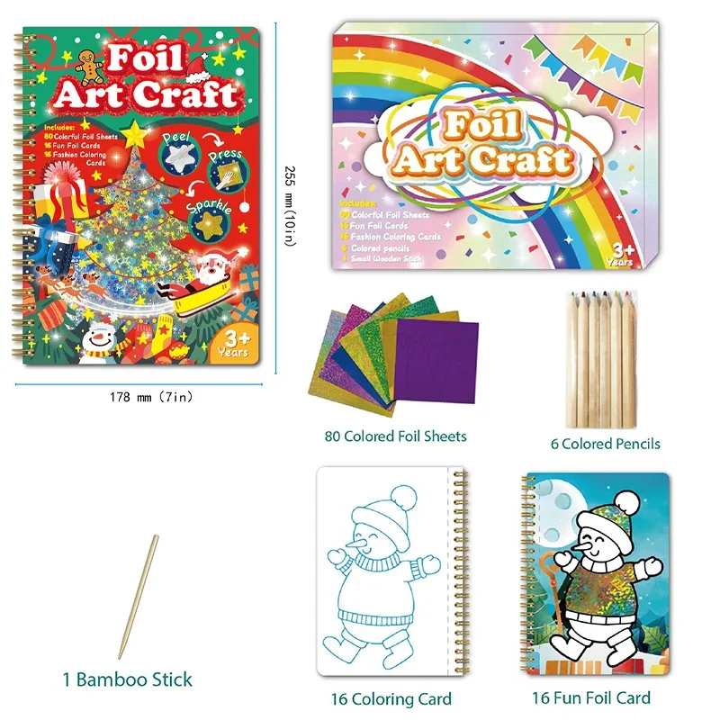 Kids Montessori Fun Art Set  Animal Coloring Book & DIY Craft Kit Creative Kindergarten Drawing Toy & Perfect Christmas Gift