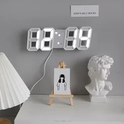 Wall Clock 3D Led Clocks Decoration for Bedroom Mode Home and Decoration Hanging Large Digital Watches Interior Room Light Decor