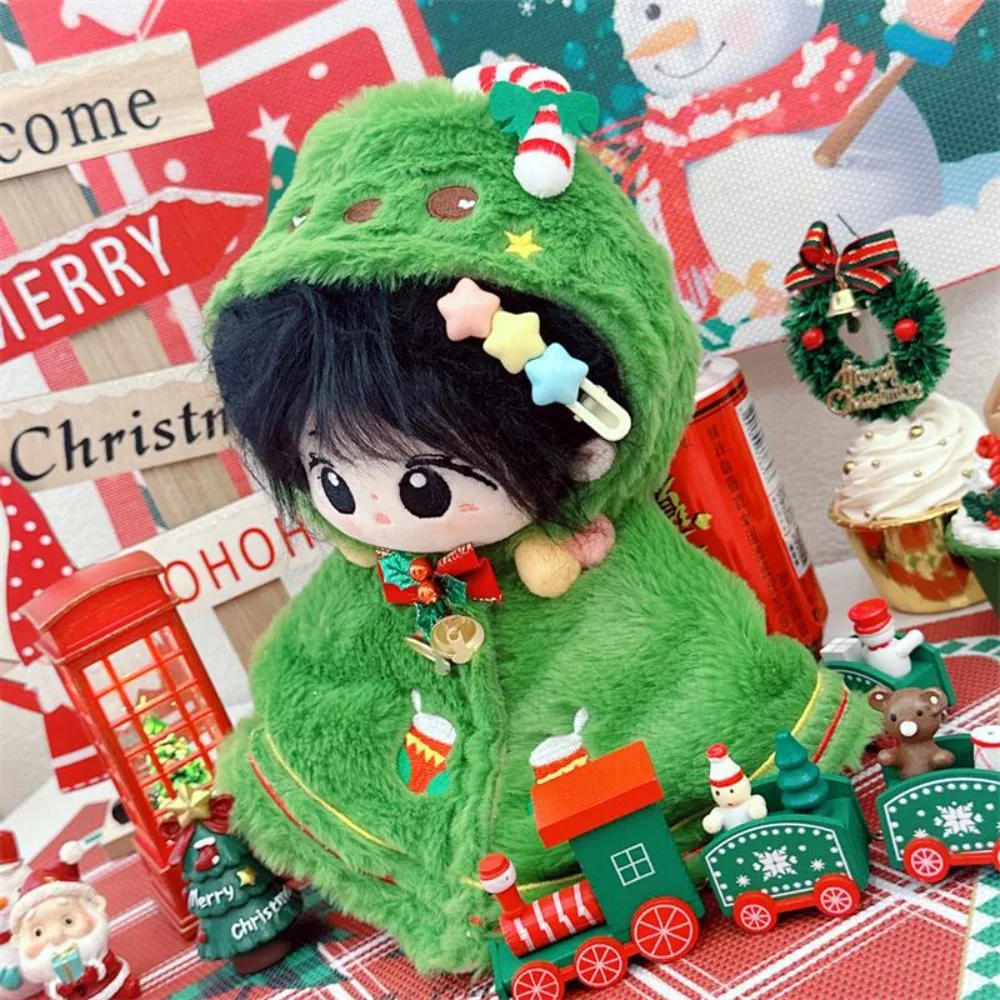 

Christmas Shawl 20CM Cotton Clothes Cloak Snowman Stuffed Clothes Suit Changing DIY Clothing Toys Clothes Accessory