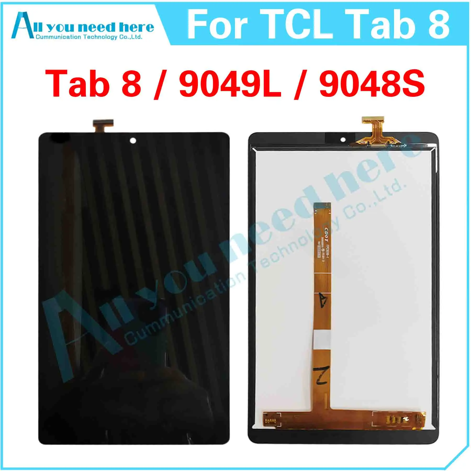 100% Test For TCL Tab 8 4G 9049L 9048S 9048 9049 LCD Display Touch Screen Digitizer Assembly Repair Parts Replacement