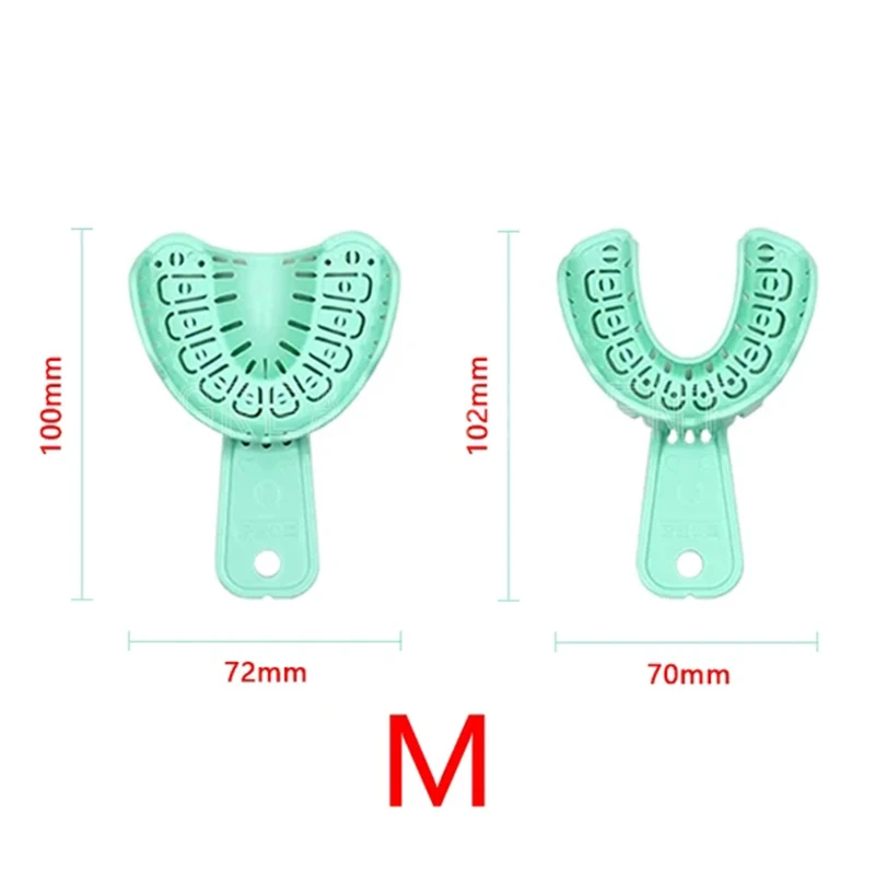 Moule Dentaire en Plastique pour Dentiste, Déflecteur Facile à Posséder, Bouche Complète, Vert, S/M/L