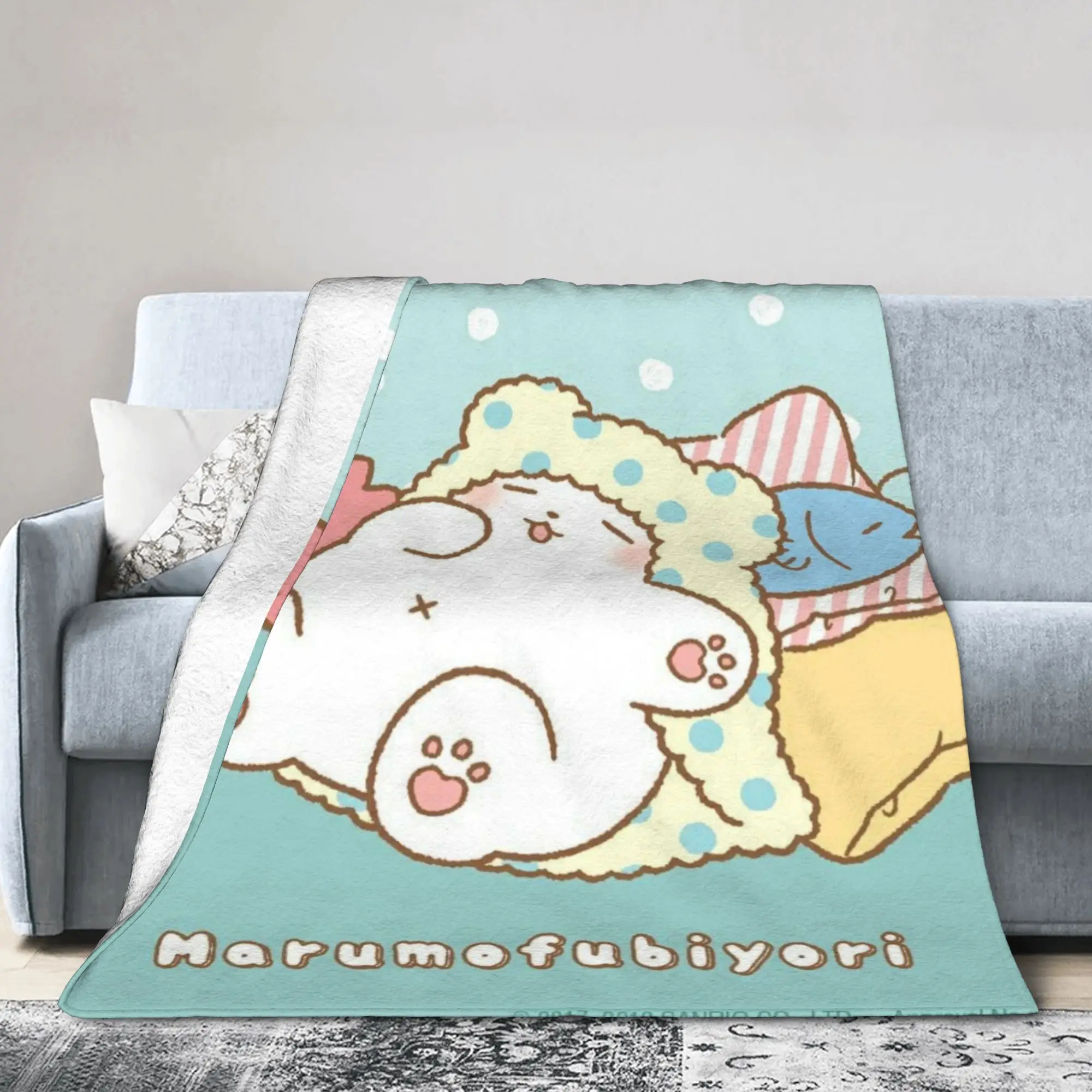 

Relax marumofubiyori maru cute cartoon Blanket Accessories Room Decorative Throws And Blankets Super Warm Flannel for Office