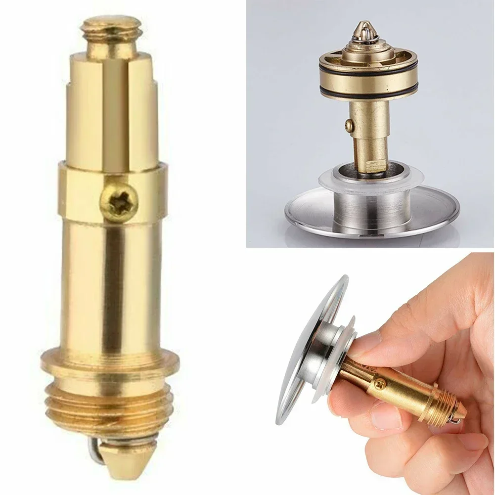 1/2pcs Spring Plugs Bounce Valve Brass Basin Sink Bath Replacement Waste Easy Pop Up Click Clack Plug Bolt Spring Mechanism Part
