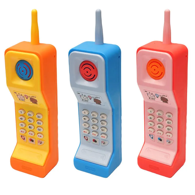 

Children Puzzle Toys Simulation Big Brother Retro Mobile Phone Early Education Enlightenment Toy With Light Music Baby Gift