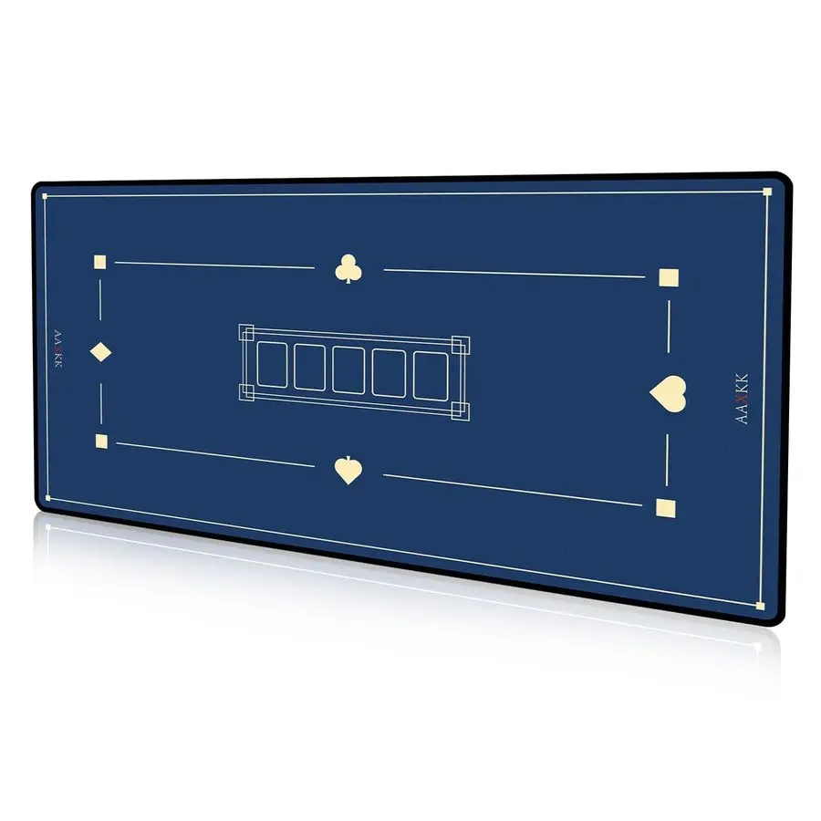 

x 35 Inch 610 Person Texas Holdem Practical Blue Poker Mat Portable Poker Table Tops Cards Game Mat Pad Topper Waterproof, Easil