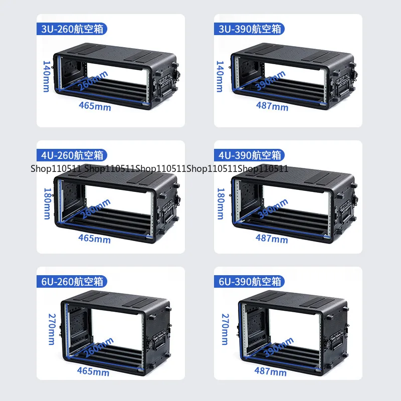Tool Cabinet Flight Case Stage Audio Amplifier Organizer Portable Toolbox Shockproof PE Plastic Microphone Receiver Box