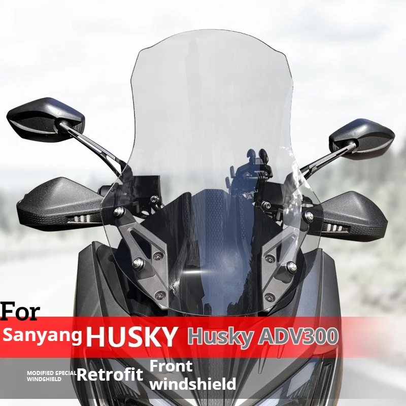 For SYM Husky ADV 300 Replacement parts: Raised windshield, seamless installation for the front windshield without damage