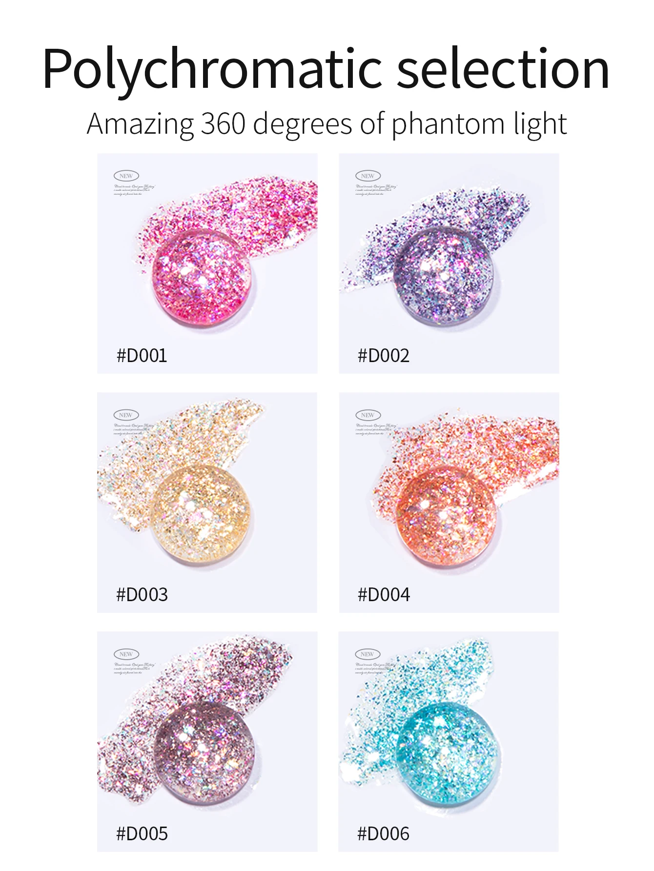 RSNAIL 10 جرام بريق الترتر هلام مسمار البولندية 6 قطعة الربيع الملونة تألق شبه دائم نقع قبالة مسمار الفن هلام مانيكير الورنيش #6