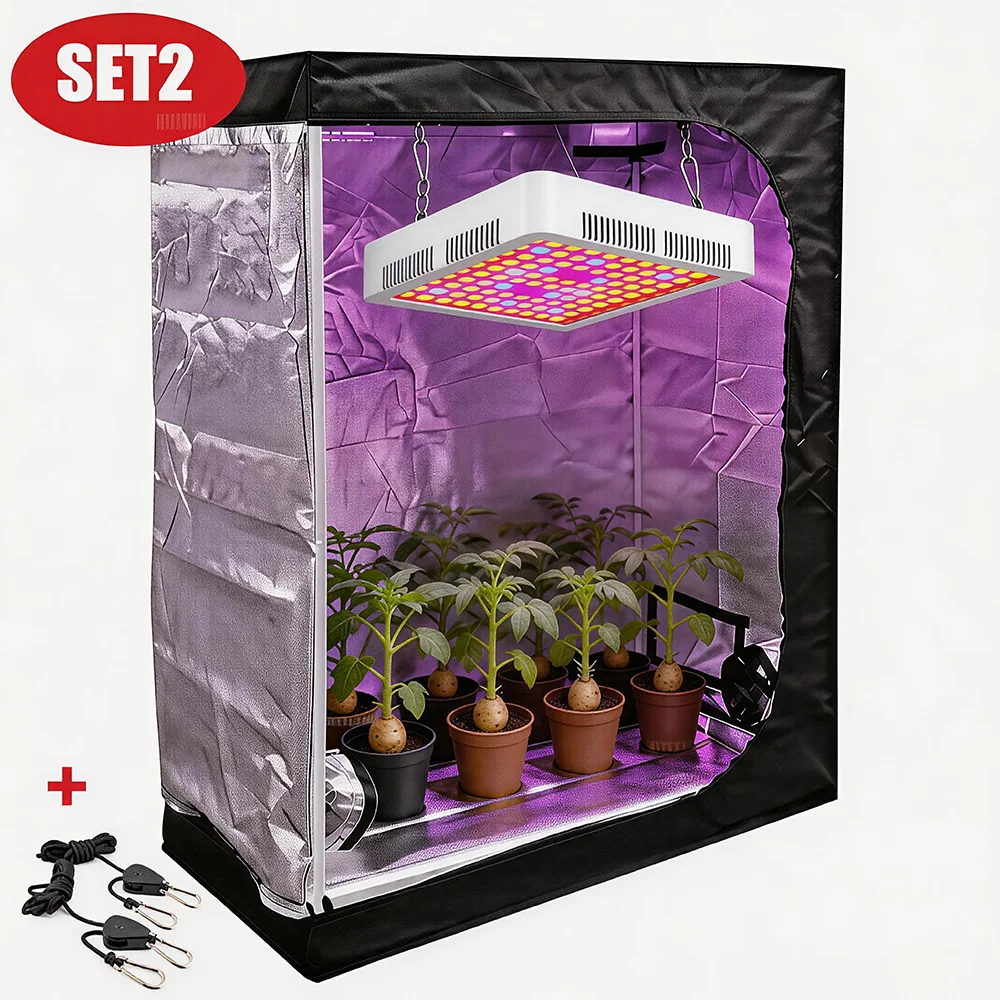 Kweektent LED kweeklamp complete set binnen hydrocultuur planten kweken voor binnenplanten groei