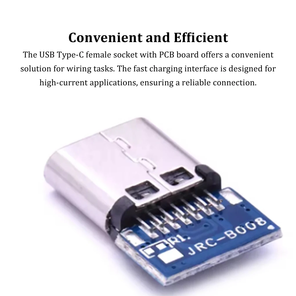 10pcs USB 3.1 Type-C Connector 24 Pins Male / Female Socket Receptacle Adapter to Solder Wire & Cable 24 Pins Support PCB Board