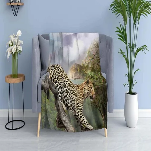 Else Carpet Else Wild Leopard Woods Wellsoft Patterned 3D Tv Blankets