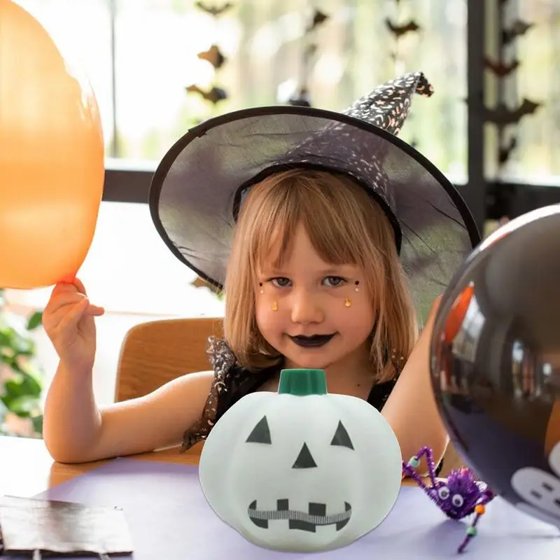 Lampu malam silikon labu lampu suasana liburan Halloween lampu meja isi ulang alat peraga warna-warni Dekorasi Rumah hadiah anak-anak