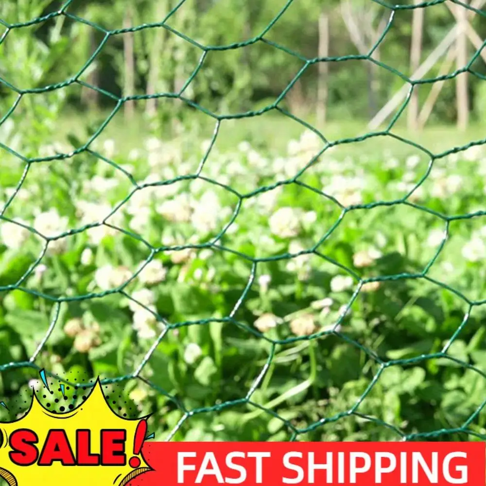 

Сетка для кур 39.37x1200 дюймов, шестиугольная сетка для курятника, сетка для кроликов, сетка для ограждения с ПВХ-покрытием, сетка для сада и птицеводства