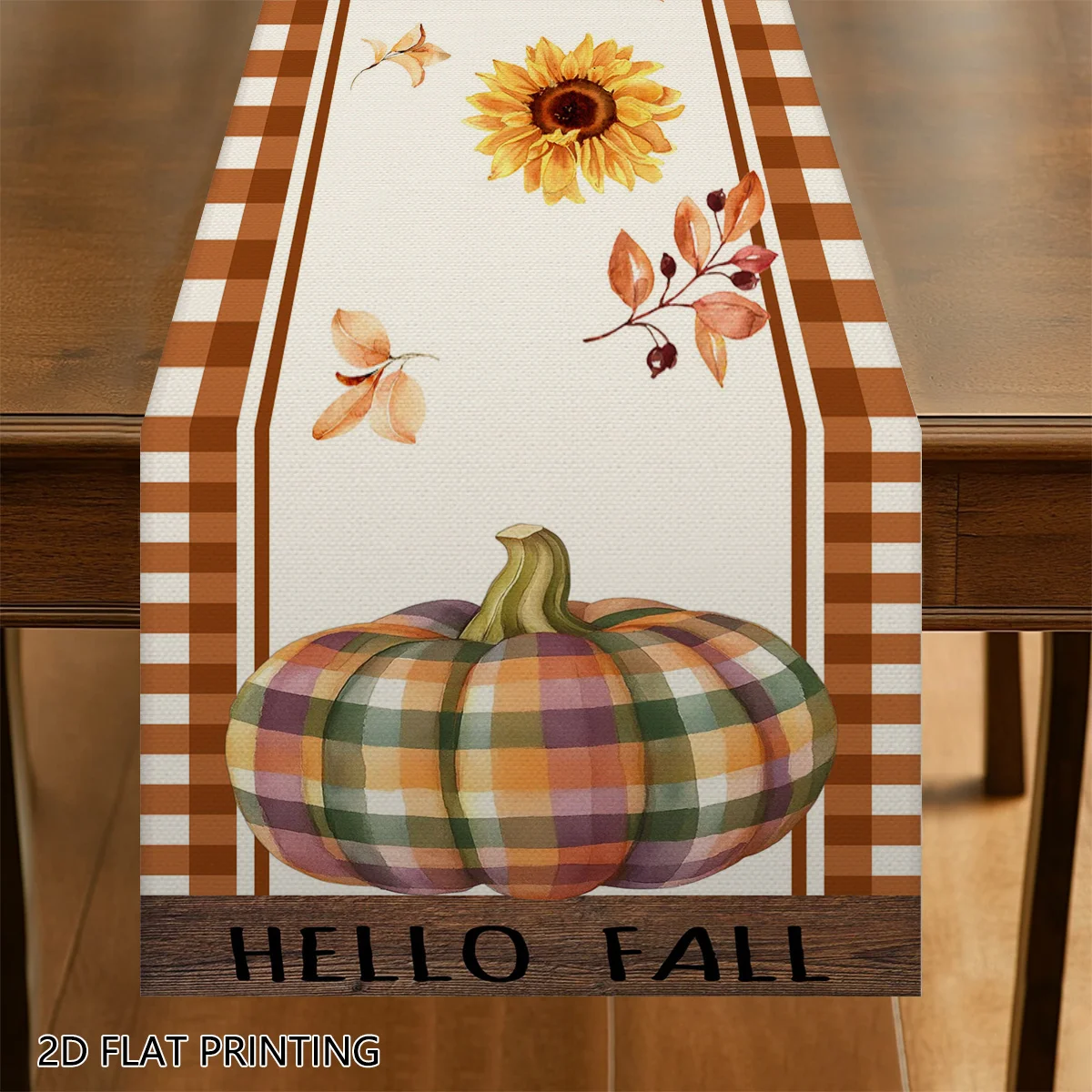 

1 Piece of Autum Table Flag, Harvest-Themed Table Decoration, Farmhouse Style, Suitable for Restaurants, Homes, Harvest Parties, and Pastoral Markets.