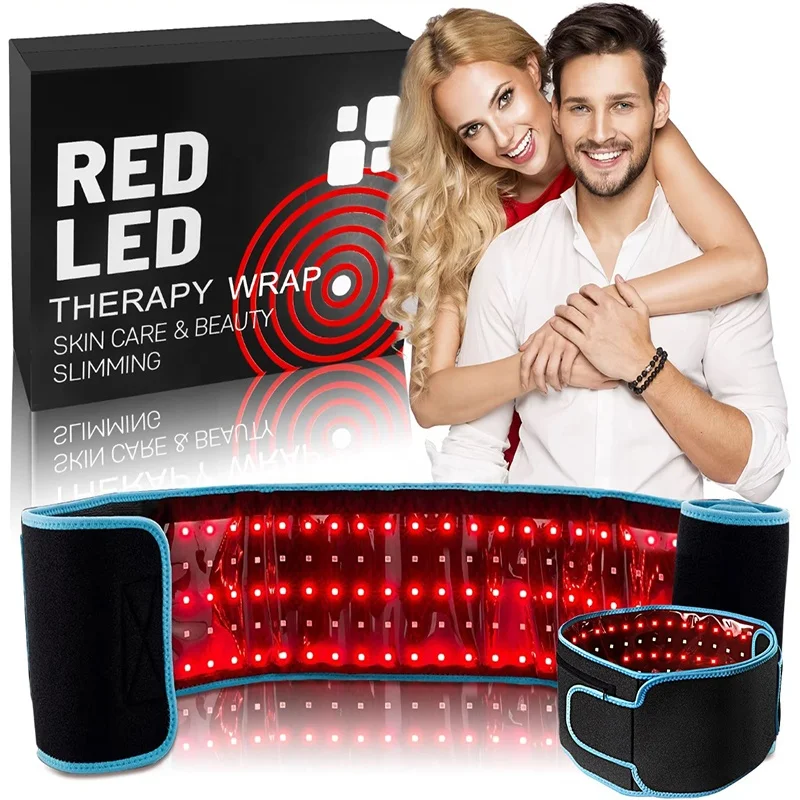 Red Near Infrared Red Light Therapy Belt for Body Neck Wrap Pad 660nm 850nm Heating Pad for Pain Relief Device