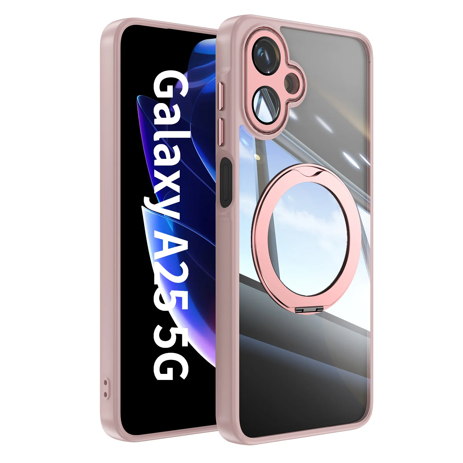 Magnetic Metal TPU Case For Samsung Galaxy A25 Japanese version Wireless Charger Holder Cover 360° Anti-knock Cases For A 25