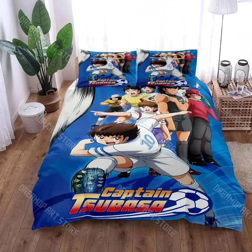 2026 Captain Tsubasa Duvet Cover Pillowcase Bedding Set Football Adult Boy Girl Bedroom Decoration Children Gift Single Double S