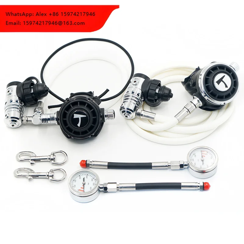 

Wholesale Price Compatible Scuba Sidemount Diving Regulator Set With Metal Pressure Gauge