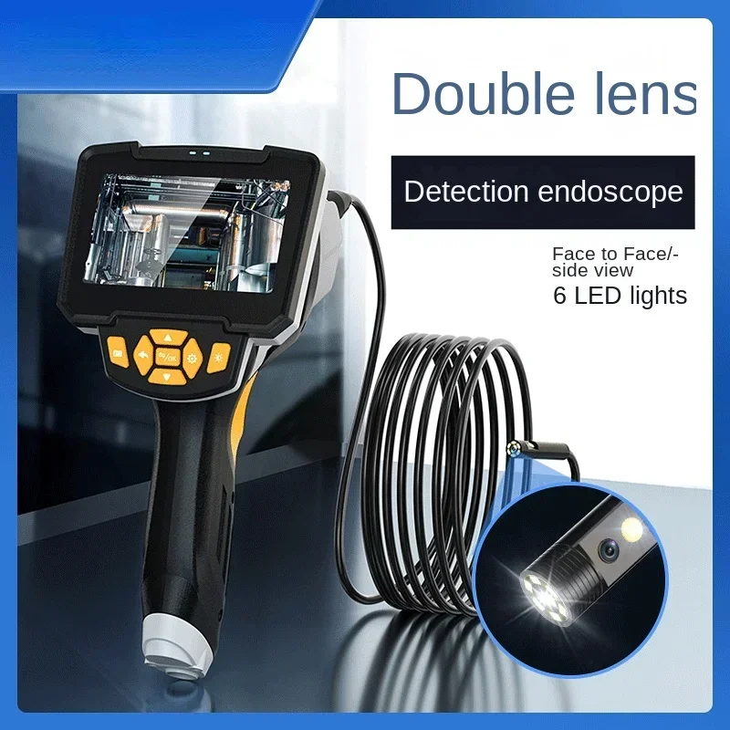 

New endoscope rotatable handheld portable endoscope 4.3-inch high-definition 1080 grade waterproof industrial pipeline endoscope