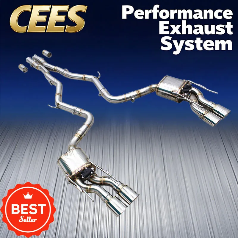 

CEES тюнинг выхлопной трубы Catback для Mercedes-Benz S63 AMG W221 6.2L 2008-2012, глушитель выхлопной трубы из нержавеющей стали с системой клапанов