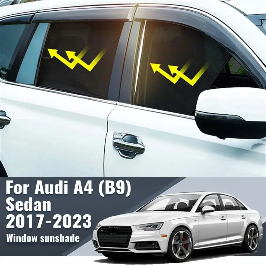 

For Audi A4 B9 Sedan 2017-2024 Car Sunshade Front Windshield Accessories Vehicle Curtain Side Window Sun Shade Visor Protector