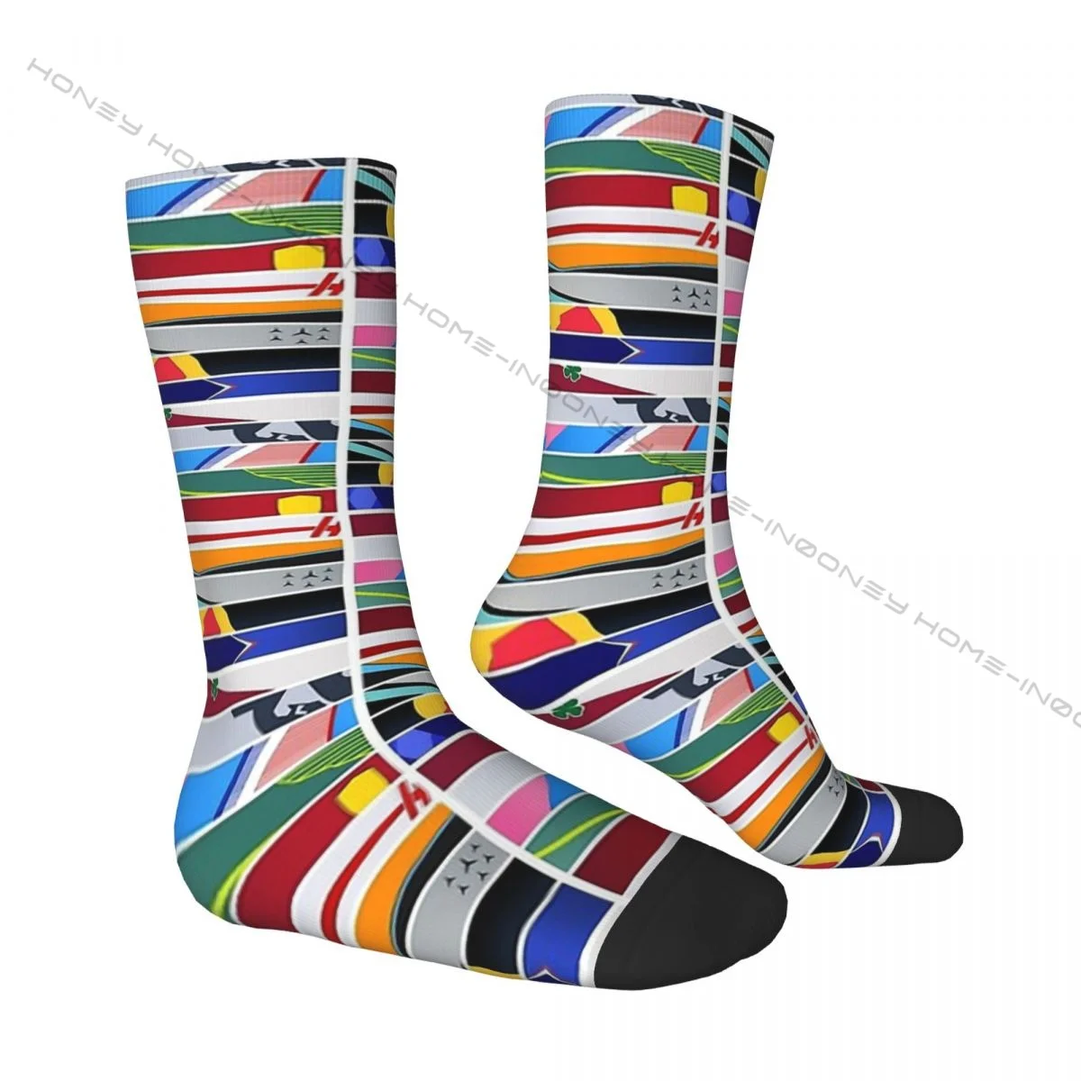 Vintage 2022 Inspired Livery Design Crazy Men's Socks F1 Formula 1 Unisex  Pattern Printed Novelty Happy Crew Sock Boys