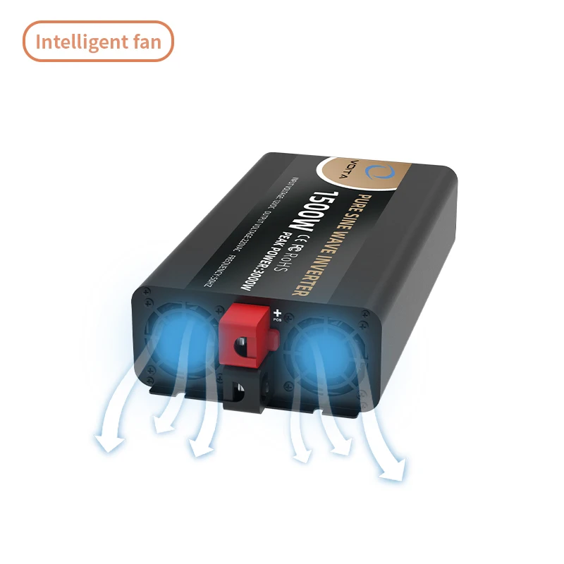 

VOITA 1500W Pure Sine Wave Inverter 3000W Peak Power DC12v 24v 48v To 110vac 220vac