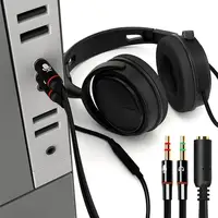 Répartiteur de convertisseur Audio de Microphone d'écouteur pour ordinateur 3.5mm femelle à 2 double 3.5mm mâle écouteur micro Audio séparateur en Y 5
