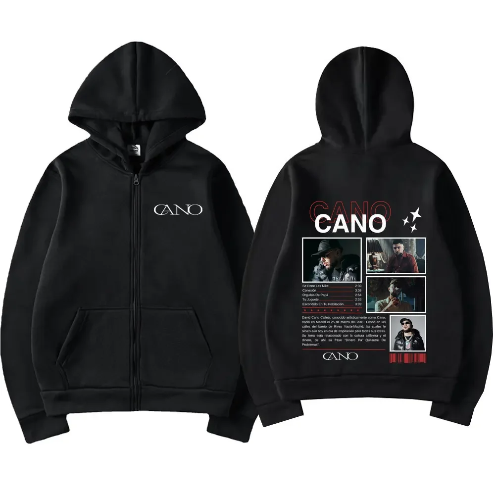 

Pop Rapper Cano Triana Tour Nice Merch Hoodies Men's Women Fashion Hip Hop Oversized Zip Up Hoodie Cozy Aesthetic Casual Sweatsh