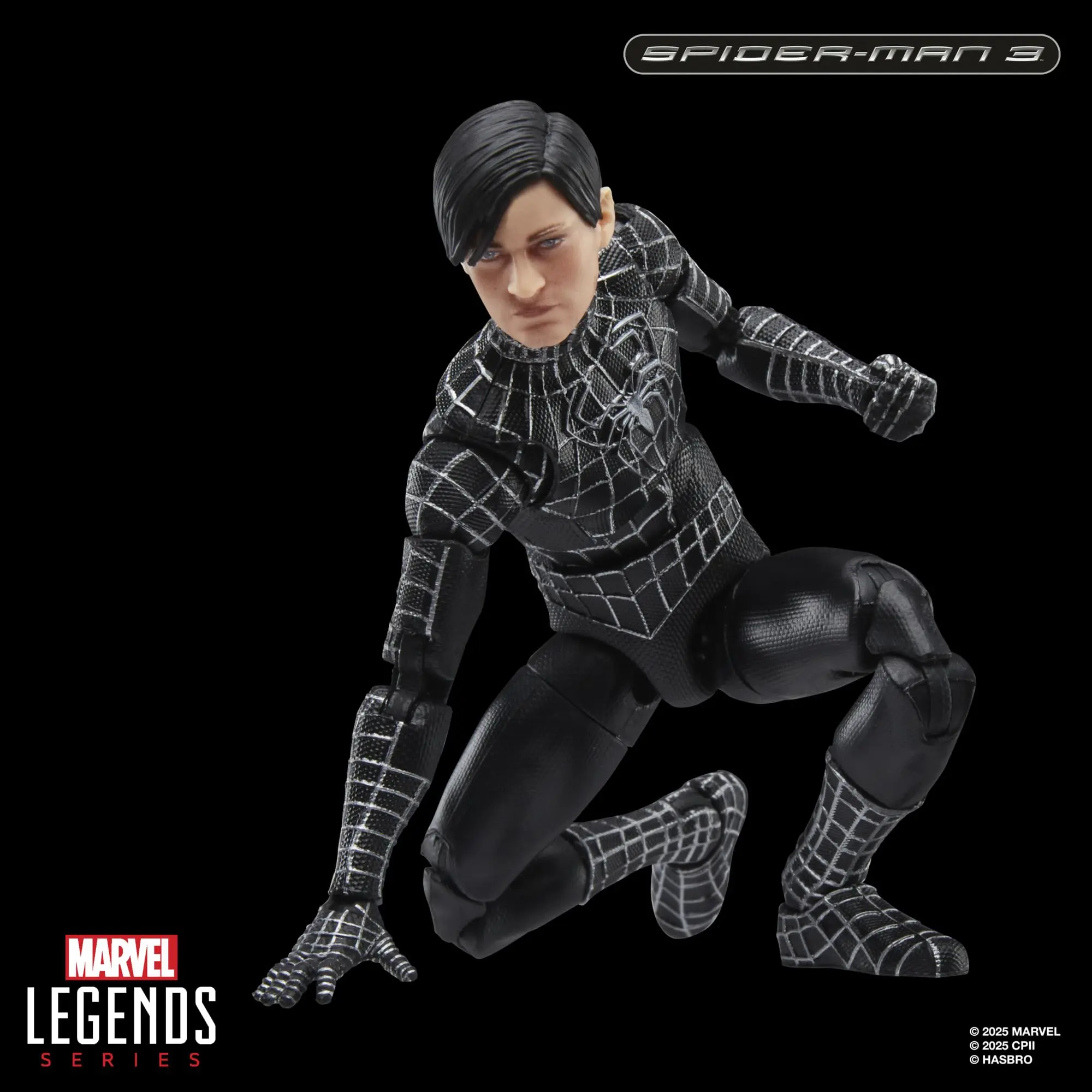 Marvel Legends Series Spider-Man, Spider-Man 3 Collectible 6 Inch Action Figure with Symbiote Accessories G0589 view 3