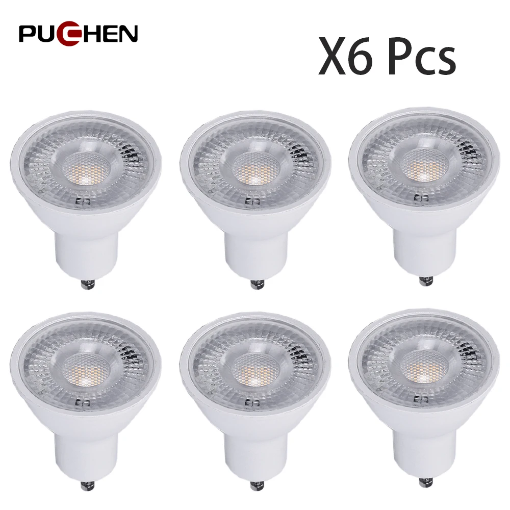 

6pcs/lot LED COB Bulb Lamps GU10 240V SMD Indoor 6W Spotlight Lighting Cold/Warm White Lamp For Study Bedroom Kitchen Corridor