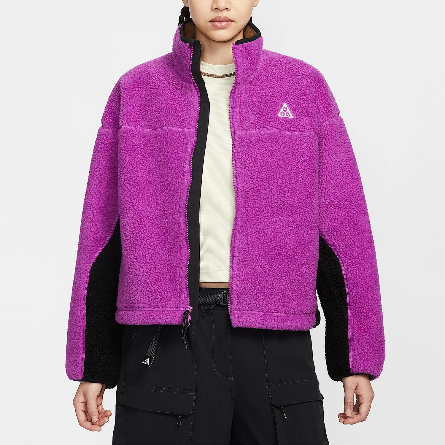 

Оригинальная осенняя женская модная куртка Nike с воротником в стиле пэчворк HV4706-551