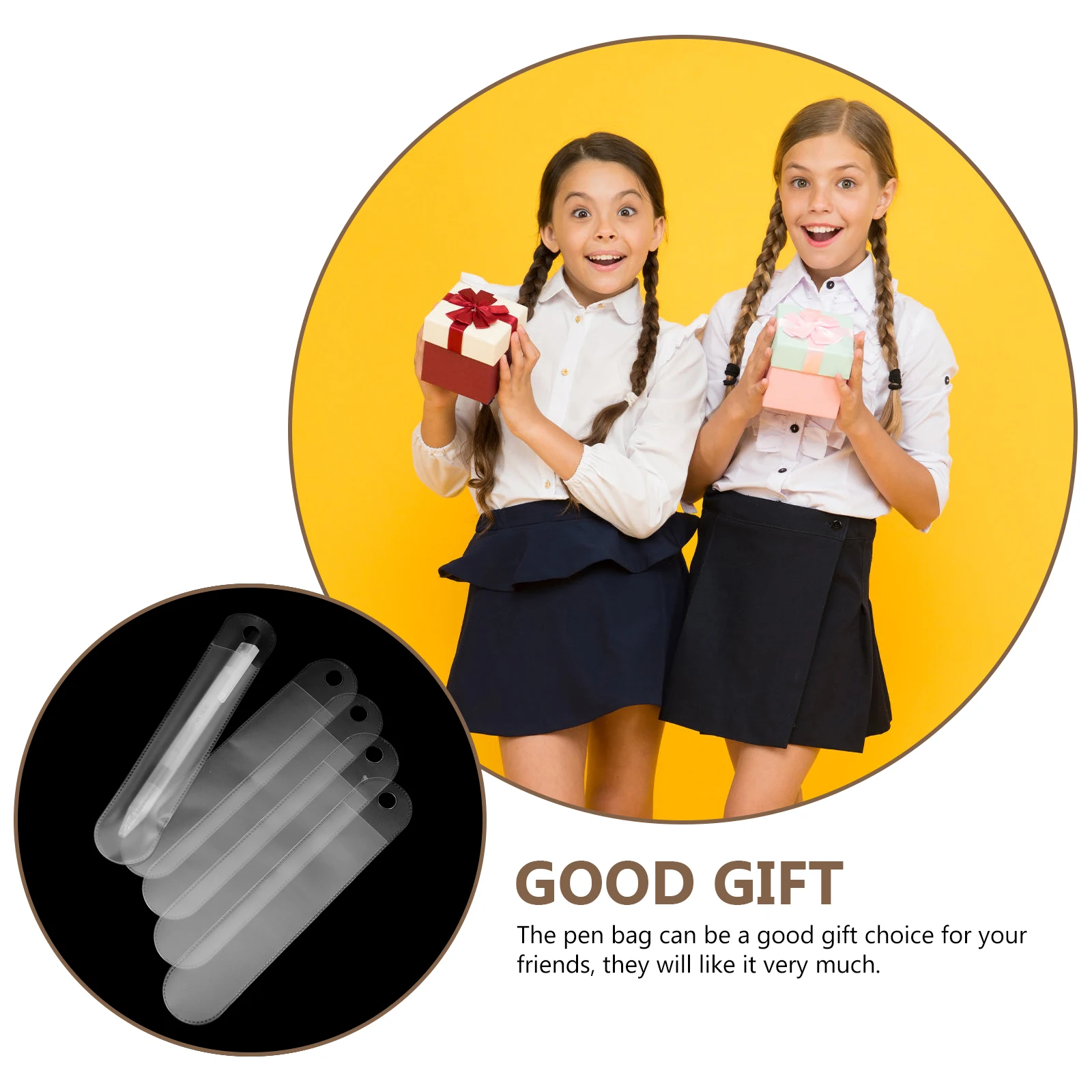 

50pcs Frosted Bag Plastic Pencil Case School Office Single Pen Sleeve Supplies Single Pen Sleeve Gift Box Storage