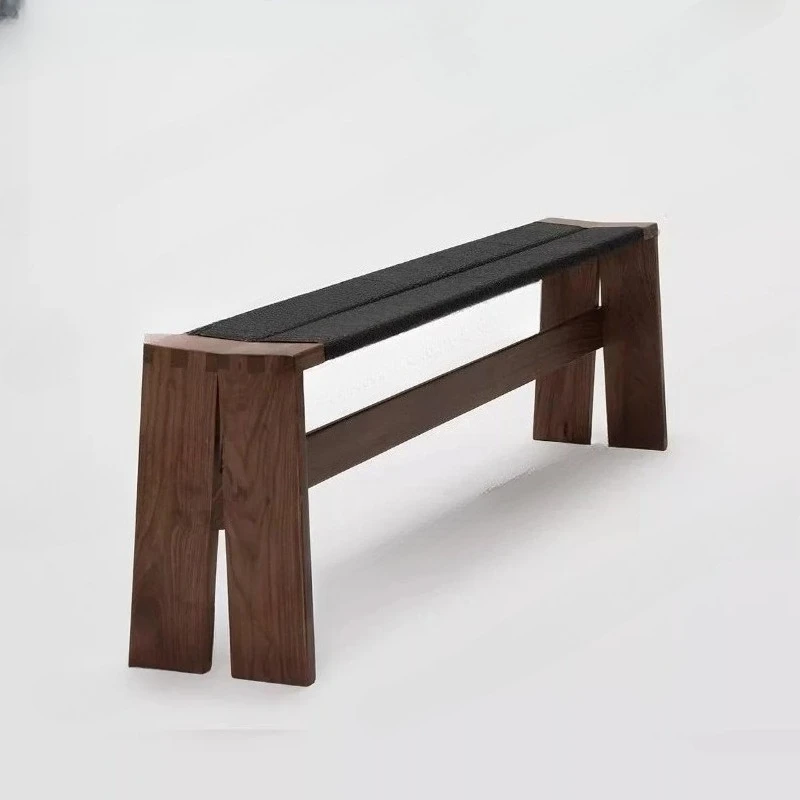 Long vine bench black walnut all solid wood bench simple dining table chair stool household long stool