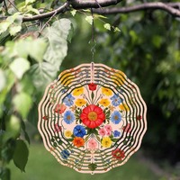 360° Rotating Wind Chime - Dynamic Outdoor Garden Decor for Spring/Summer Patio/Lawn