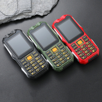 GSM 2G Rugged Elder Mobile Phone Big Battery Double Flashlight Speed Dial Dual Sim Large Button Cellphones Russian Keyboard