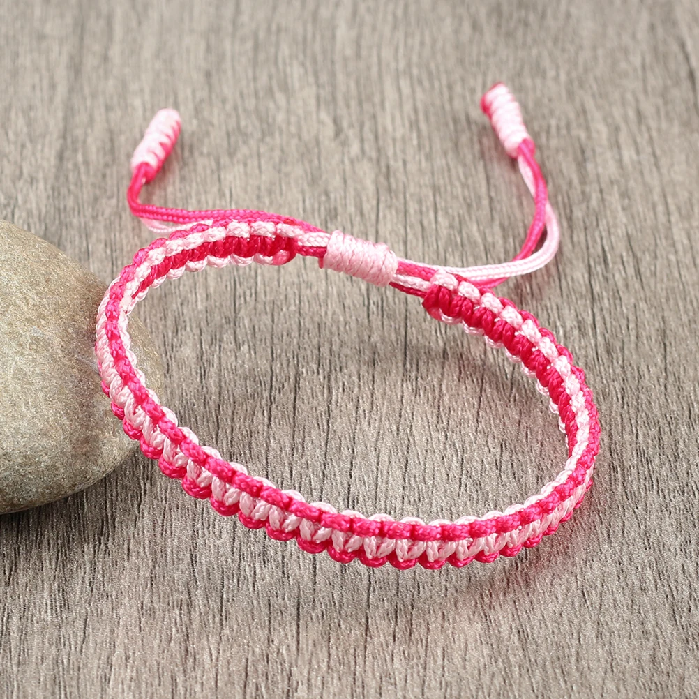 Fashion Handmade Braided Rope String Bracelet Colorful Adjustable Knots Bangle for Friendship Gift Good Lucky Multicolor Jewelry view 5